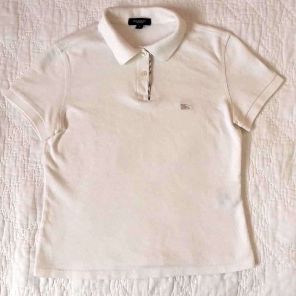 Burberry Polo Shirt Size S White